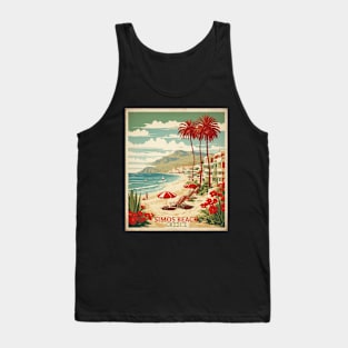 Simos Beach Greece Tourism Vintage Travel Poster Tank Top